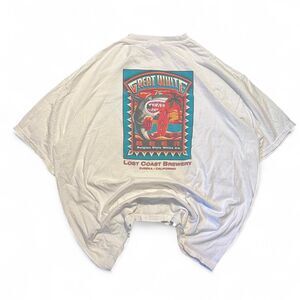Vintage Lost Coast Brewery Alcohol White Short Sleeve Shark Graphic T Shirt XL